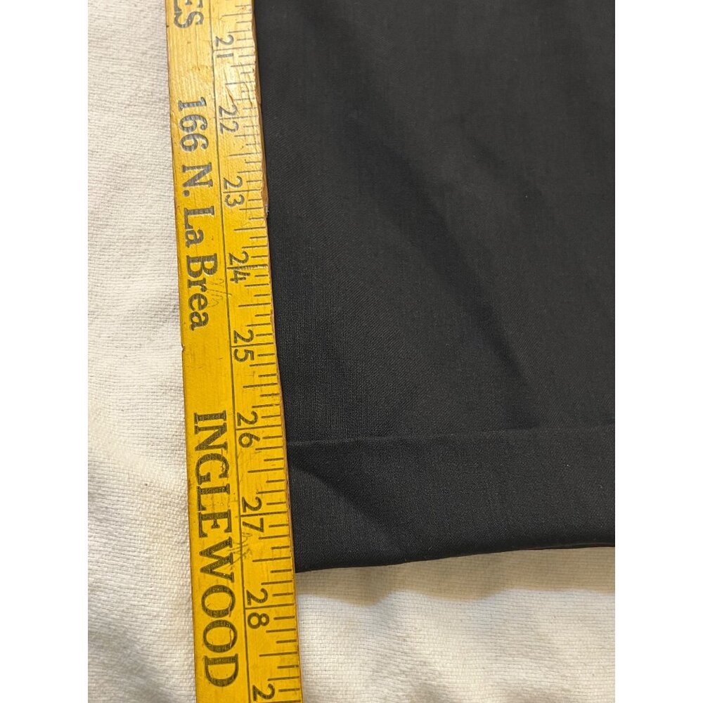 Savile Row Co. London 33R Black 100% Wool Pleated Cuff Dress Pants Preppy Formal - Picture 13 of 16
